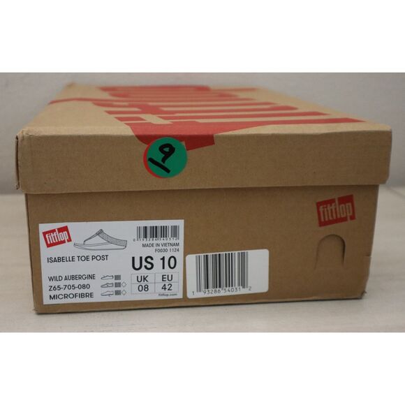 FitFlop Women's Sz 10 Wild Aubergine/Burgundy Isabelle Toe Post Sandals - Picture 16 of 16